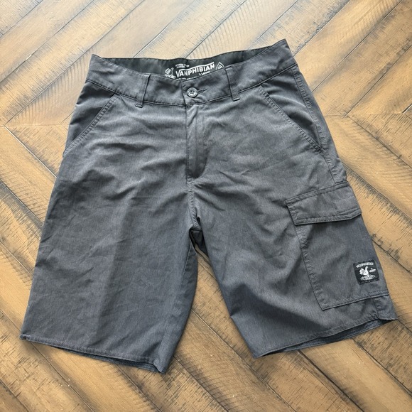 Vans Vanphibian Shorts Size 30 Black Cargo Chino Casual - Picture 1 of 8